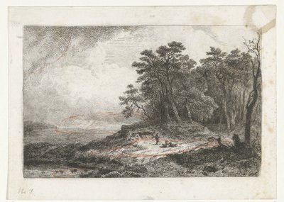 羊飼いのいる風景 作： Constantinus Cornelis Huysmans