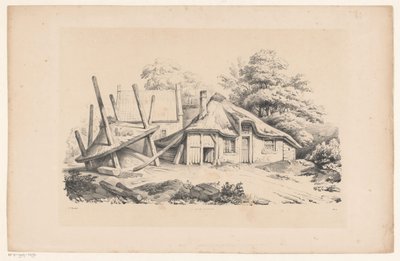 荒廃した農家 風景（シリーズタイトル） 作： Constantinus Cornelis Huysmans