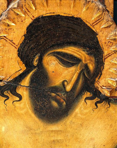 コッポ・ディ・マルコヴァルドによるイエスの苦しみの顔、十字架の詳細（1220年頃-1276年以降） 作： Coppo di Marcovaldo