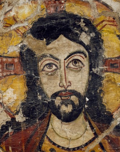 二人の天使に支えられたキリストの頭部 6～7世紀（922031の詳細 作： Coptic Coptic