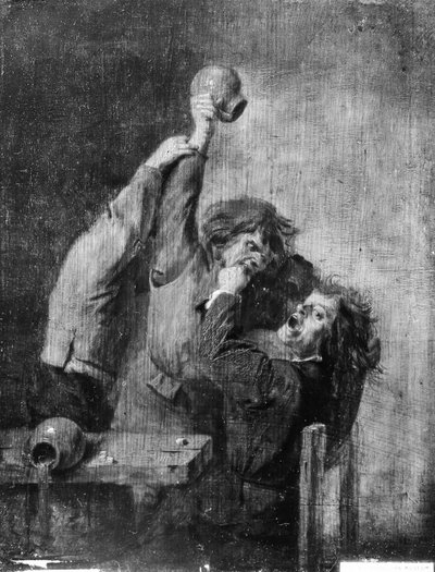 乱闘。 作： Copy after Adriaen Brouwer