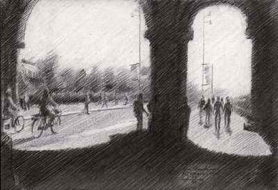 アーチが印象的な都市の風景 作： Corné Akkers