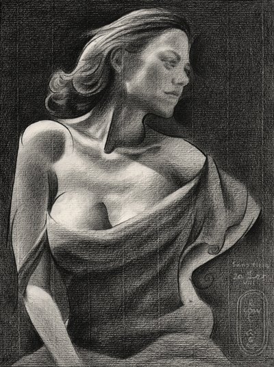 優雅な女性の肖像画 作： Corné Akkers