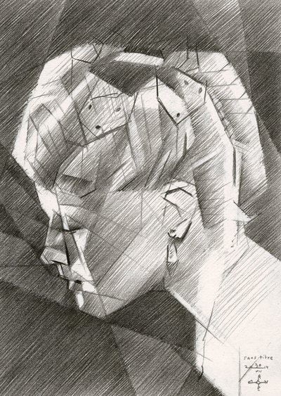 幾何学的な輪郭の肖像画 作： Corné Akkers