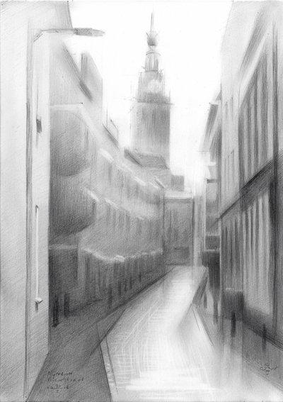 旧市街の塔のスケッチ 作： Corné Akkers