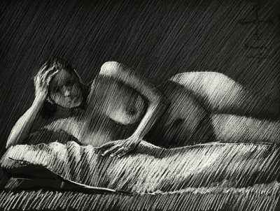 影を帯びた女性のヌード 作： Corné Akkers