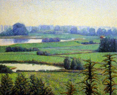 静謐な点描画の風景 作： Corné Akkers