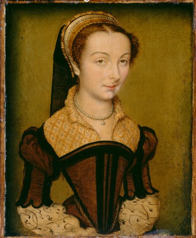 シピエール夫人ルイーズ・ド・アランの肖像 作： Corneille de Lyon