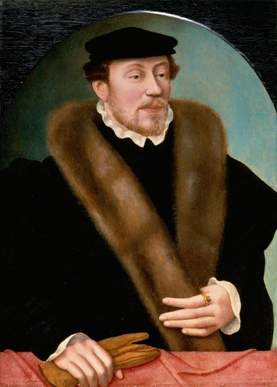 ダブレットと帽子の紳士の肖像 作： Corneille de Lyon after Corneille de Lyon after