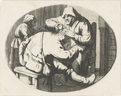 シラミの櫛を持つ図 作： Cornelis A. Hellemans