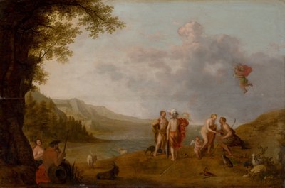 パリの審判、c。 1650年。 作： Cornelis Adamsz. Willaerts