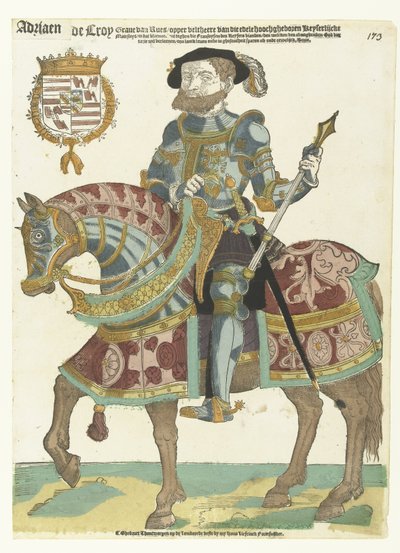 馬に乗ったアドリアン・ド・クロワの肖像 作： Cornelis Anthonisz. (manner of)