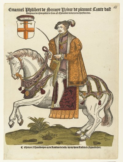 馬に乗ったサヴォイアのエマニュエル・フィリベルトの肖像 作： Cornelis Anthonisz. (manner of)