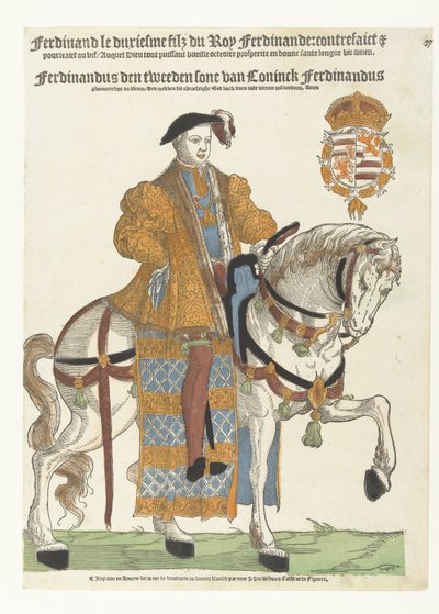 馬に乗ったチロルのフェルディナンドの肖像 作： Cornelis Anthonisz. (manner of)