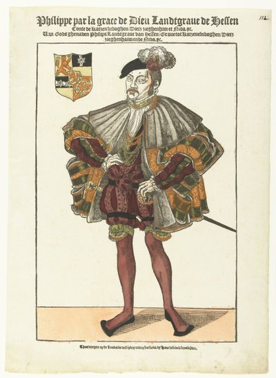 ヘッセのフィリップの肖像 作： Cornelis Anthonisz. (manner of)