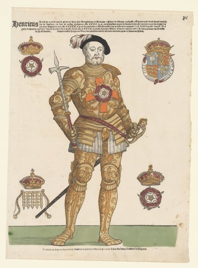 イングランドのヘンリー 8 世の肖像 作： Cornelis Anthonisz. (manner of)