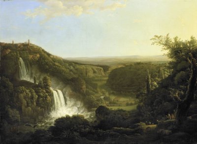 チボリの滝のあるアニオ渓谷 作： Cornelis Apostool