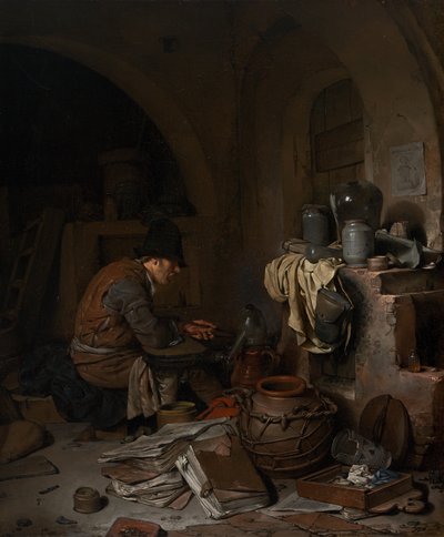 錬金術師、1663年。 作： Cornelis Pietersz Bega