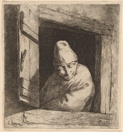 窓辺の農民 作： Cornelis Pietersz Bega