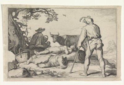 ヴィーホーダーズ 四つの田園風景（シリーズタイトル） レジャーの楽しみ（シリーズタイトル） 作： Cornelis Bloemaert (II) (possibly)