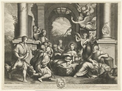羊飼いの礼拝 作： Cornelis Bloemaert (II)