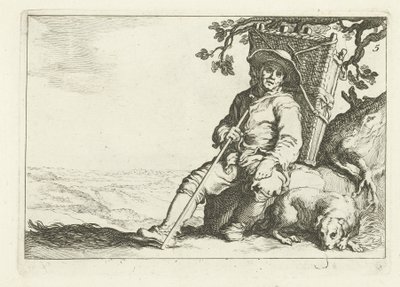 休む行商人 Cornelis と Frederik Bloemaert による異なるシリーズからの 16 枚の版画 (シリーズ タイトル) 作： Cornelis Bloemaert (II)