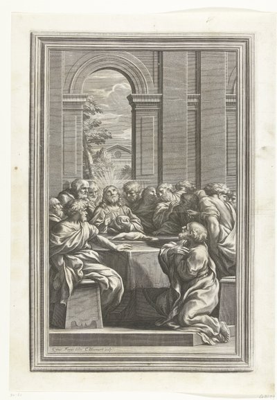 最後の晩餐 作： Cornelis Bloemaert (II)