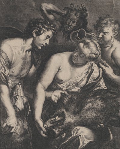 アタランテとメレアゲル、1618-84。 作： Cornelis Bloemaert