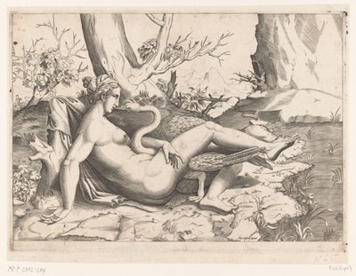 レダと白鳥 作： Cornelis Bos (possibly)