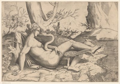 レダと白鳥 作： Cornelis Bos (possibly)