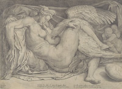 レダと白鳥、1544-66。 作： Cornelis Bos