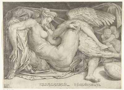 レダと白鳥 作： Cornelis Bos
