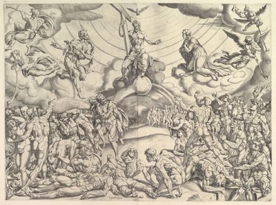 最後の審判、約。 1548-50。 作： Cornelis Bos
