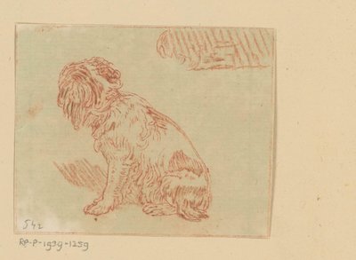 座っている犬 作： Cornelis Brouwer (possibly)