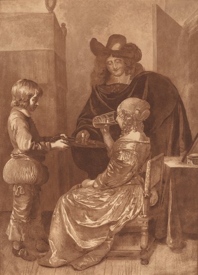 1779 年、1781 年に公開されたページを持つキャバリアとレディ。 作： Cornelis Brouwer