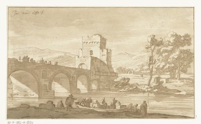 ローマ近郊のモール橋 作： Cornelis Brouwer