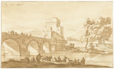 ローマ近郊のモール橋 作： Cornelis Brouwer
