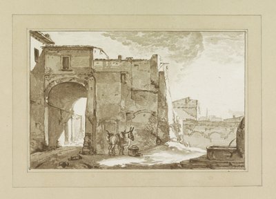 旅行者とラバのゲート 作： Cornelis Brouwer