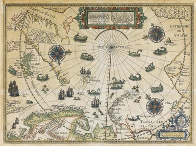 ウィレム バレンツの第 3 回航海の地図、1598 年 作： Cornelis Claesz