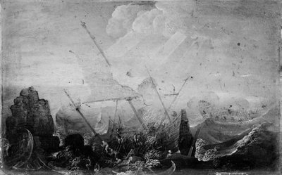 岩に対する難破船 作： Cornelis Claesz  van Wieringen