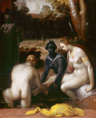 バトシェバの入浴、1594 年 作： Cornelis Cornelisz. Haarlem van