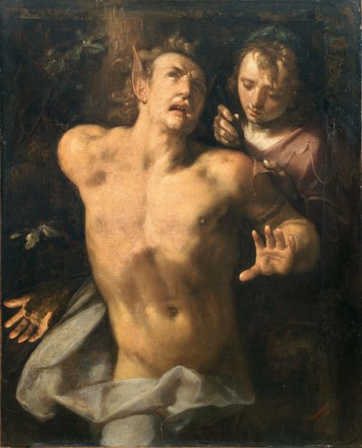 マルシュアスの皮剥ぎ。 作： Cornelis Cornelisz. Haarlem van