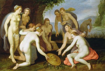 ペルセウスとアンドロメダの伝説の場面 作： Cornelis Cornelisz van Haarlem