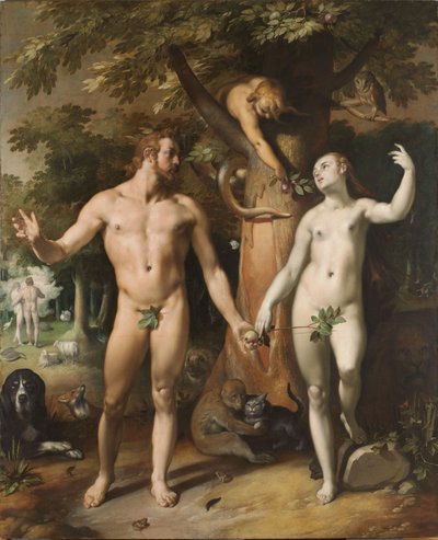 男の堕落、1592年 作： Cornelis Cornelisz van Haarlem