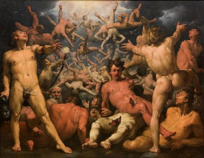 タイタンズの陥落（タイタノマキア）、1588-90 作： Cornelis Cornelisz van Haarlem