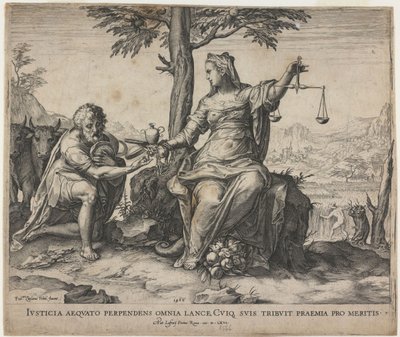 Justice Rewards Toil、1566 作： Cornelis Cort