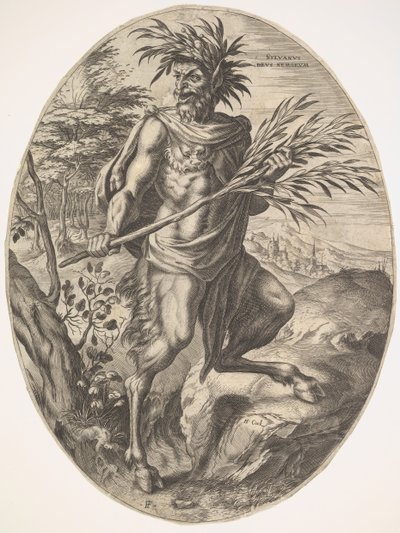 田舎の神々、1565年からのシルバヌス。 作： Cornelis Cort