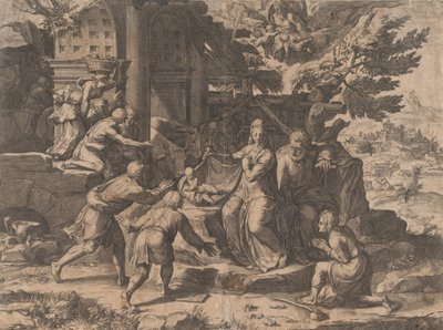 羊飼いの礼拝、1569年、1569年。 作： Cornelis Cort