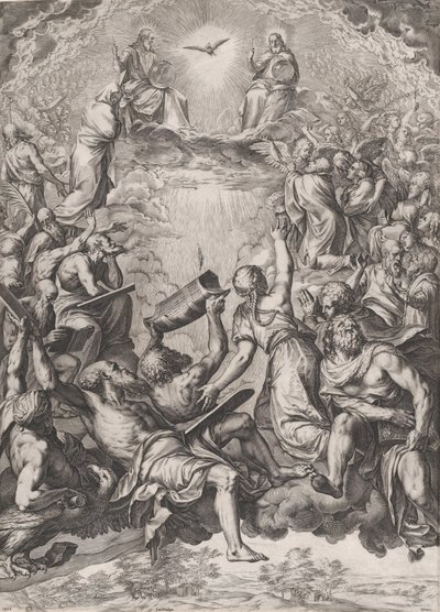三位一体の礼拝、1566年。 作： Cornelis Cort
