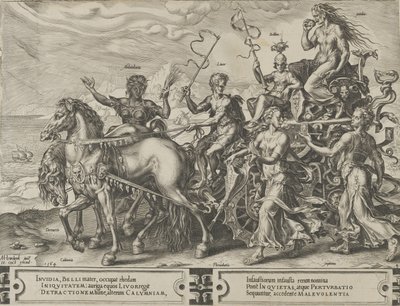 羨望の勝利、The Cycle of the Vicissitudes of Human Affairs、プレート 4、1564 より。 作： Cornelis Cort